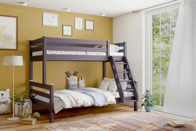 Кровать Адель с наклонной лестницей Лаванда